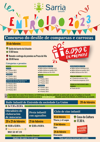 Concurso de desfile de comparsas e carrozas