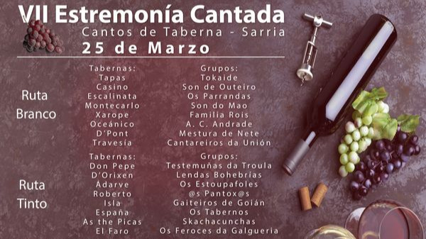 Cartel VII Estremonía Cantada. Cantos de Taberna 2023