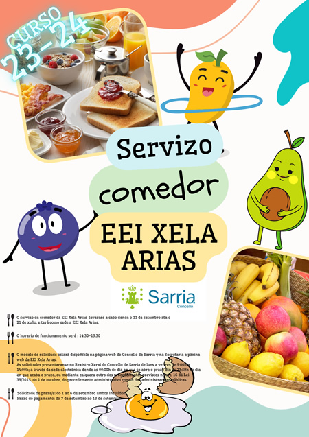 Servizo comedor escolar EEI Xela Arias 2023-2024